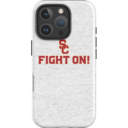 University of Southern California USC Fight On Grey iPhone 16 Pro Max Impact Case